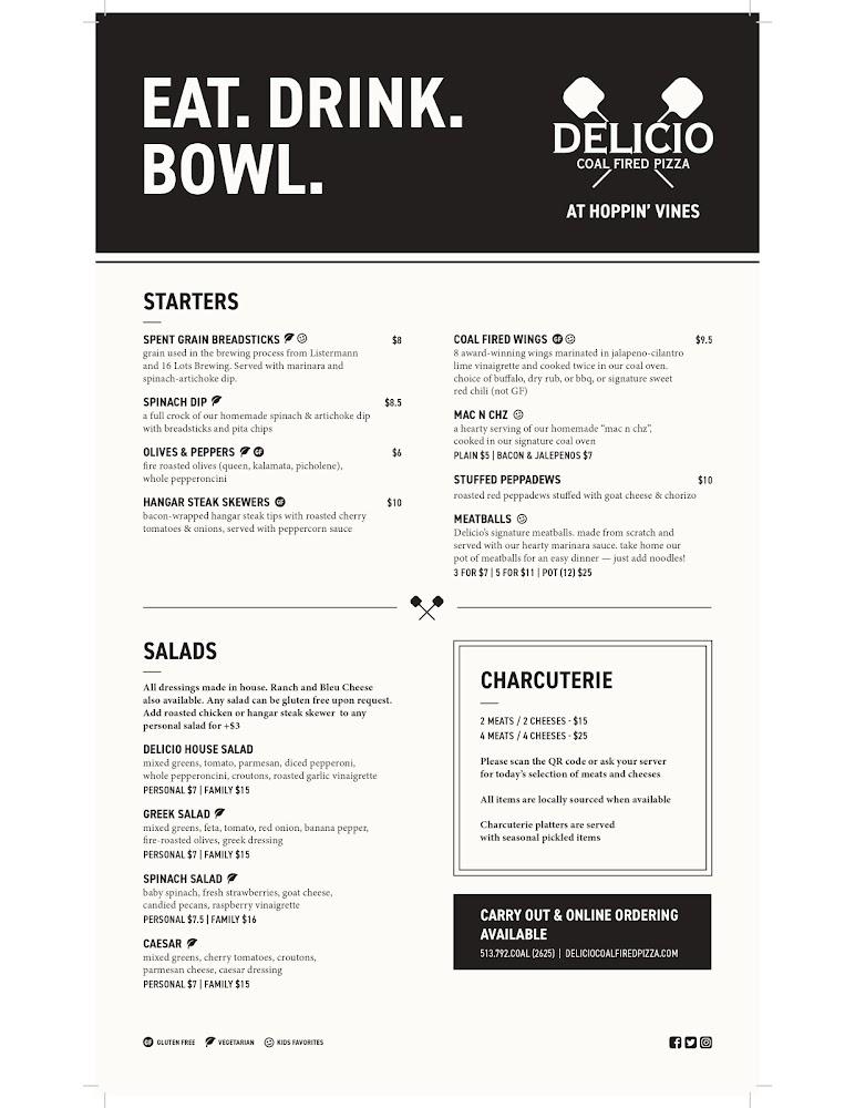 Delicio Coal Fired Pizza - Hyde Park Menu image 1